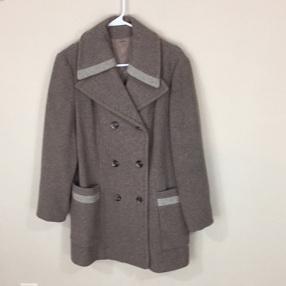 Vintage Mackintosh New England Light Brown Wool Blend  Pea Coat